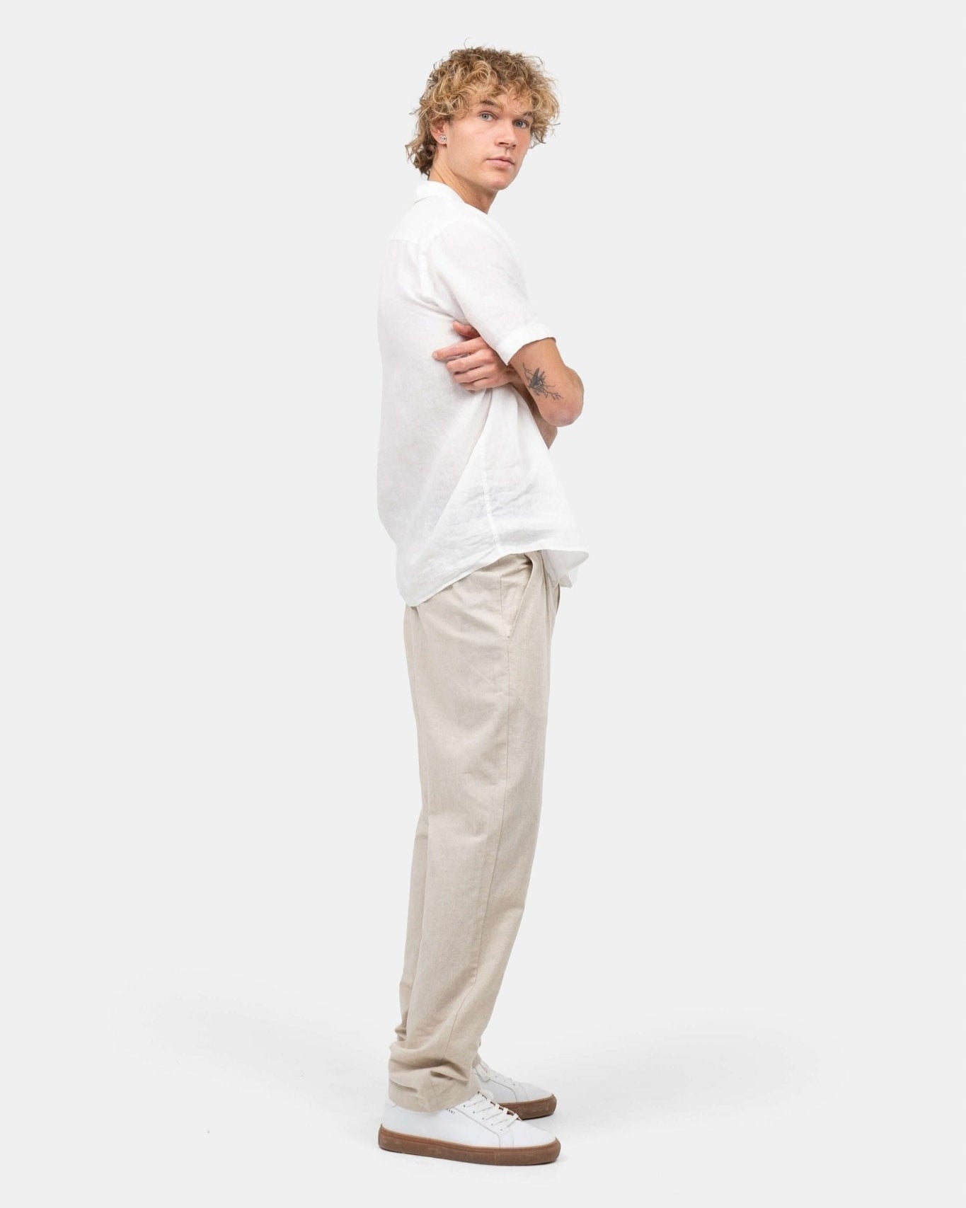 Kortærmet Hørskjorte Hvid | Skagen - clothing.dk